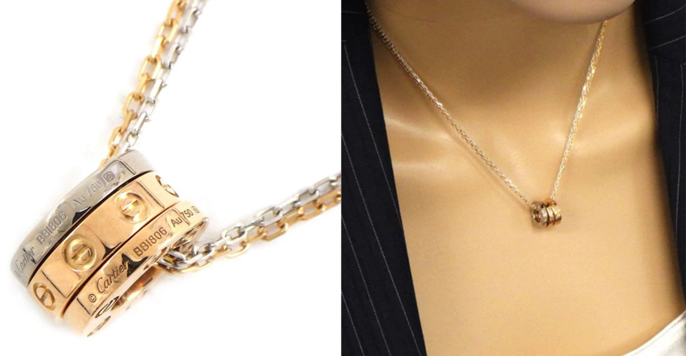 Cartier（カルティエ）3連フープネックレス