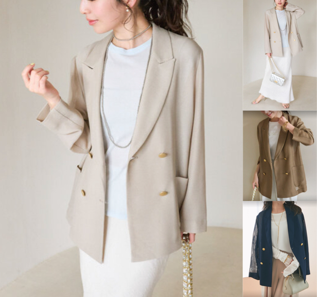 
La boutique BonBonベージュのシアージャケット