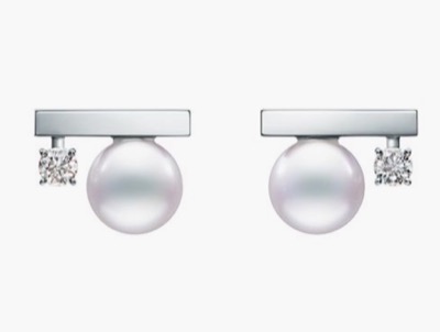 TASAKI（タサキ）シルバーのバー&パールのイヤリング