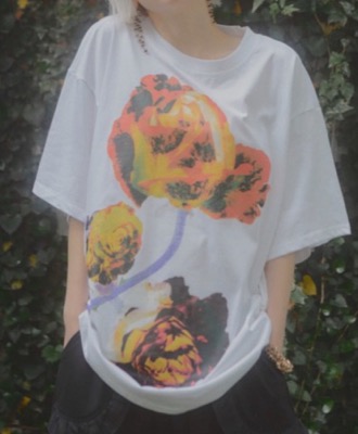 manana suerte（マニャーナスエルテ）ホワイトのプリントTシャツ