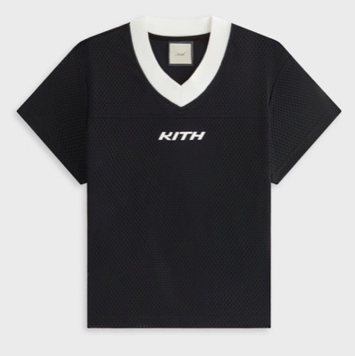 KITH（キス）ブラックのフットボールTシャツ