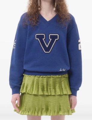 Valentino Garavani（ヴァレンティノ）ブルーのVネックスウェット