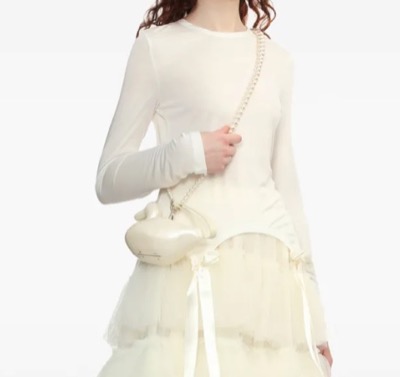 Simone Rocha（シモーンロシャ）ホワイトのダッククラッチバッグ