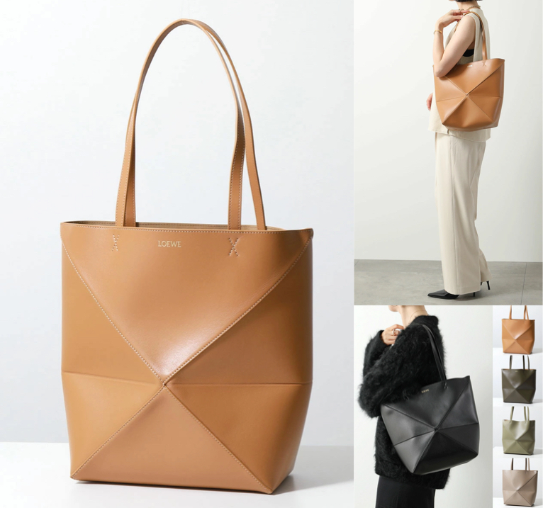 LOEWEライトブラウンのトートバッグ