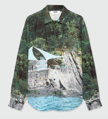 MSGM（エムエスジーエム）風景デザインシャツ