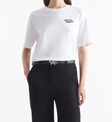 Maison Kitsune（メゾンキツネ）ホワイトのロゴTシャツ