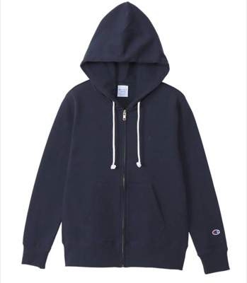 Champion（チャンピオン）ネイビーのジップパーカー