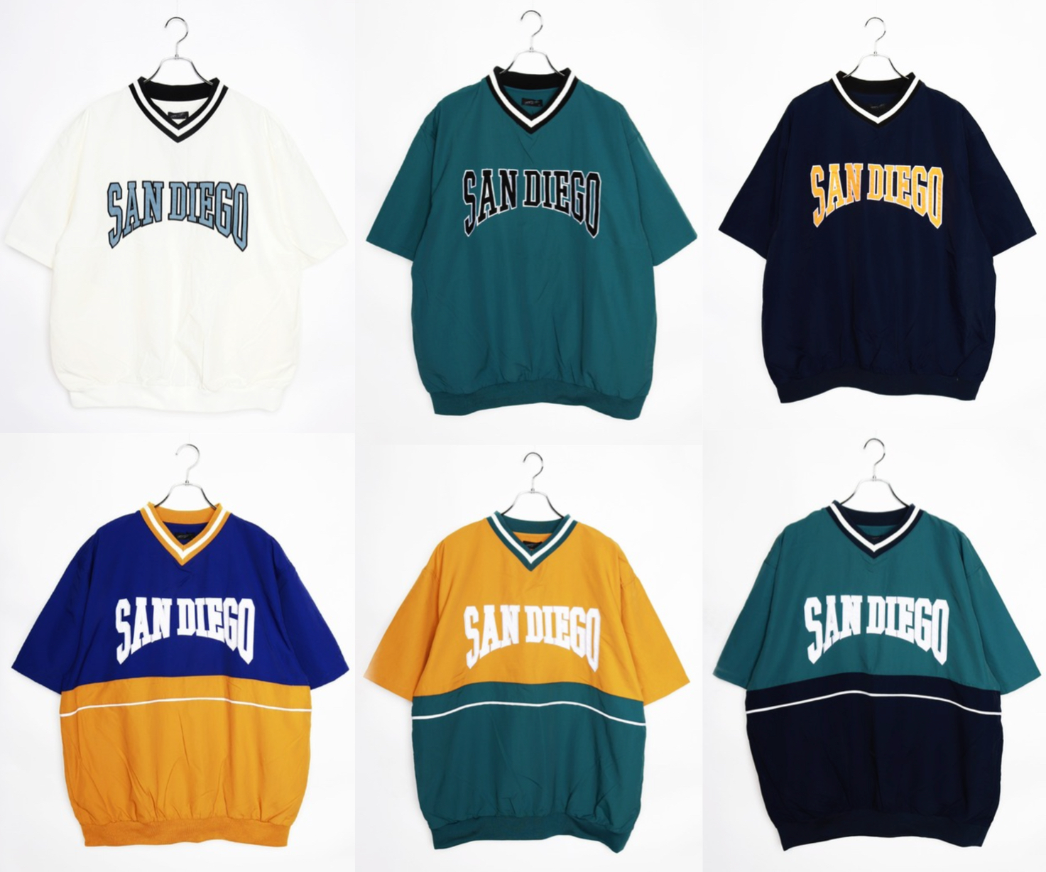 WESTSEA（ウエストシー）イエローのロゴVネックTシャツ