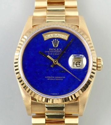 ROLEX（ロレックス）ゴールドxブルーの腕時計