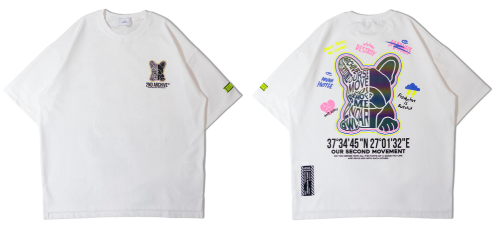2ND ARCHIVE（セカンドアチーブ）ホワイトのTシャツ