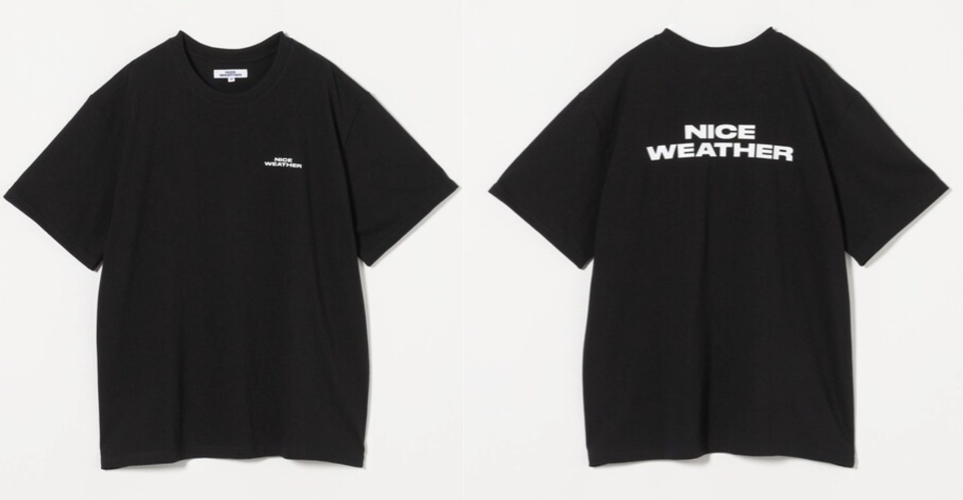 NICE WEATHER（ナイスウェザー）ブラックのロゴTシャツ