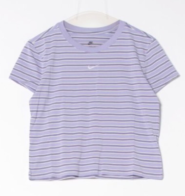 NIKE（ナイキ）ライトパープルのボーダーTシャツ