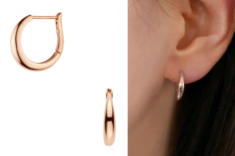STAR JEWELRY（スタージュエリー）ゴールドのフープピアス