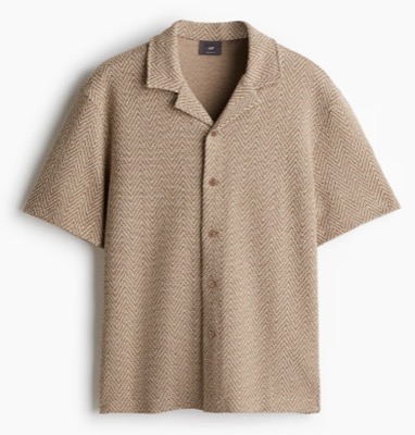 H&M（エイチアンドエム）ベージュのリゾートシャツ