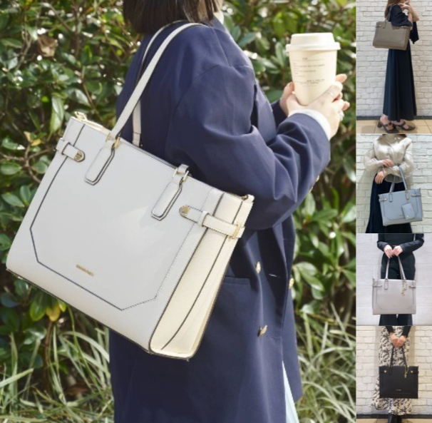 SAMANTHAVEGAホワイトのトートバッグ