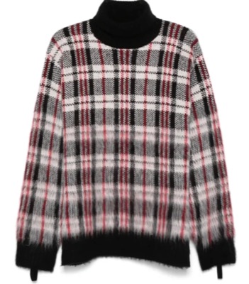 Helmut Lang（ヘルムートラング）ブラックxホワイトxレッドのセーター / ニット