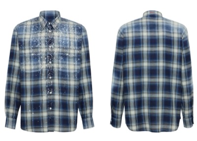 DSQUARED2（ディースクエアード）ブルーのチェック柄シャツ