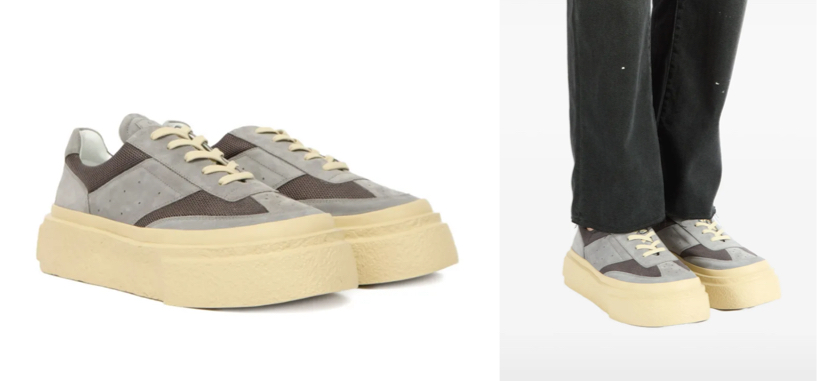 MM6 Maison Margiela（エムエム6 メゾン マルジェラ）ブルーグレーの厚底スニーカー