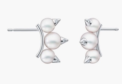 TASAKI（タサキ）シルバーx3連パールのピアス