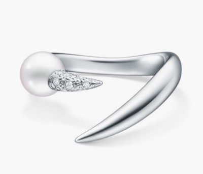 TASAKI（タサキ）シルバーxパールのホーンリング