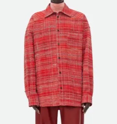 BOTTEGA VENETA（ボッテガヴェネタ）赤いチェック柄コート