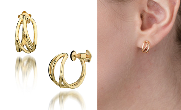 STAR JEWELRY（スタージュエリー）ゴールドのフープイヤリング