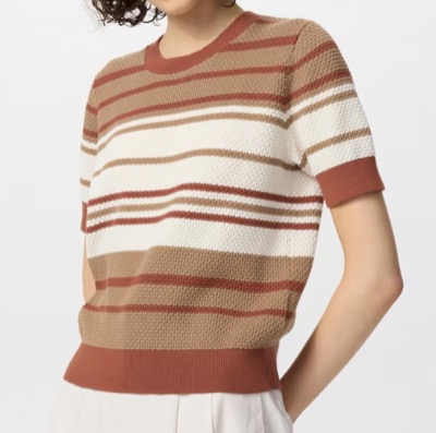 UNIQLO（ユニクロ）ブラウン系のボーダーニット