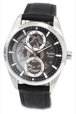 Furbo design（フルボデザイン）ブラックxシルバーの腕時計
