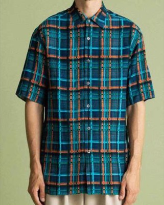 UNITED TOKYO（ユナイテッドトウキョウ）ブルー系のチェック柄シャツ