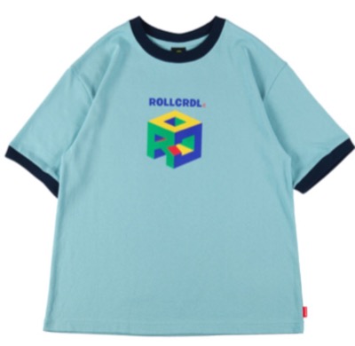 ROLLING CRADLE（ローリングクレイドル）ライトブルーのプリントTシャツ