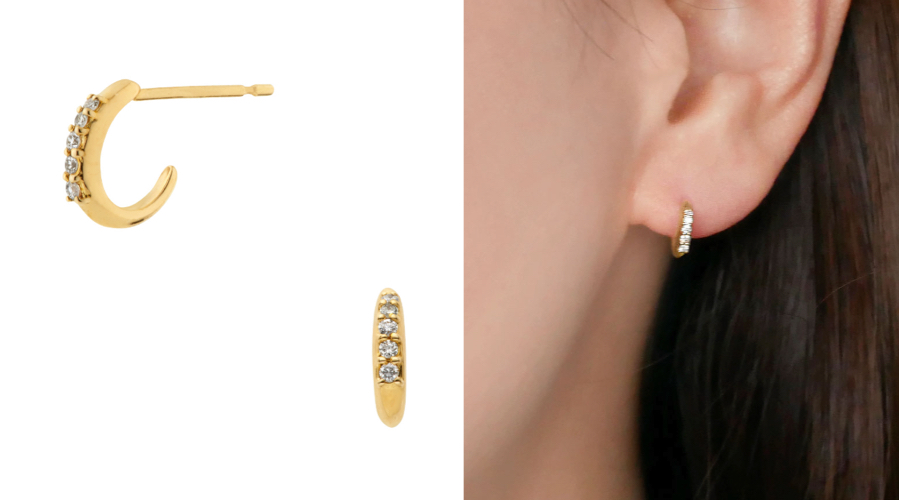 Vendome Aoyama（ヴァンドーム青山）ゴールドxダイヤのピアス