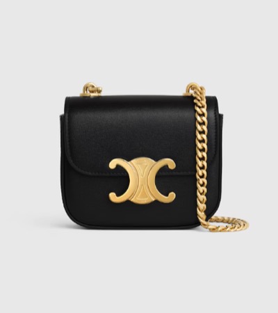CELINE（セリーヌ）ブラックxゴールドのミニバッグ