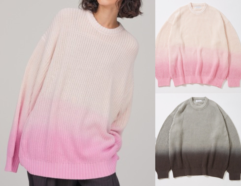 ADAM ET ROPE'（アダムエロペ）ピンク系のグラデーションニット