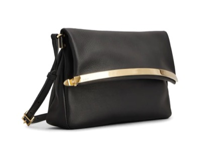 TOD'S（トッズ）ブラックxゴールドのレザークラッチバッグ