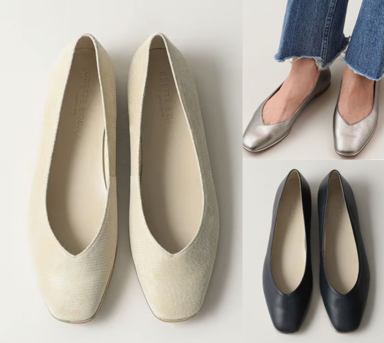  
ODETTE E ODILE
ホワイトのフラットパンプス