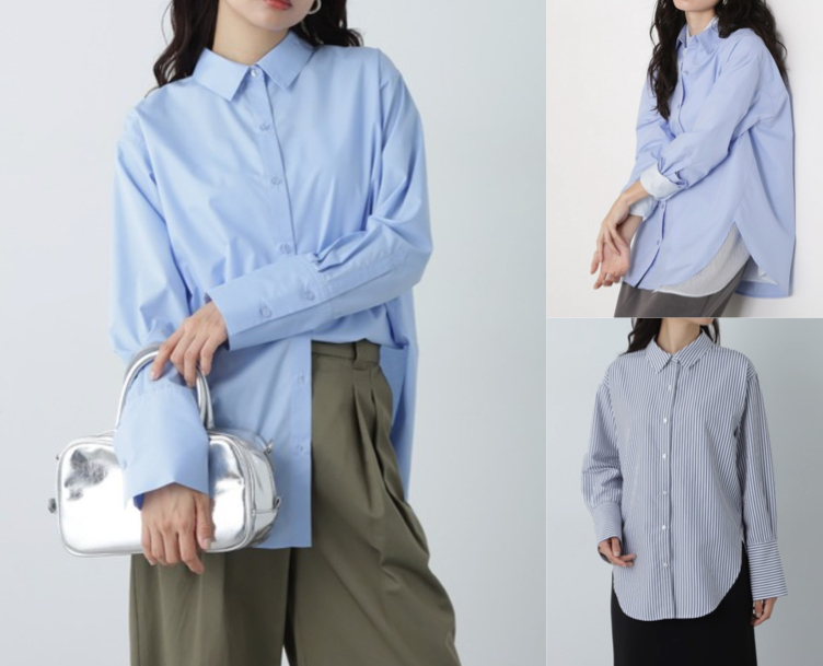 
N. Natural Beauty Basicブルーのシャツ