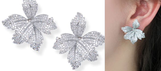 LoveTiara（ラブティアラ）シルバーのリーフピアス