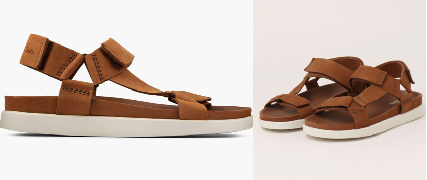 Clarksブラウンのサンダル