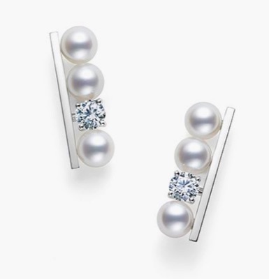 TASAKI（タサキ）シルバーxパールのバーピアス