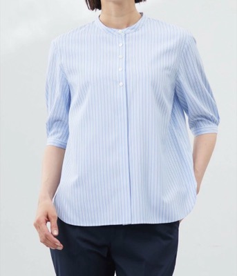J.PRESS LADIES（ジェイ プレス レディス）ブルーのストライプブラウス