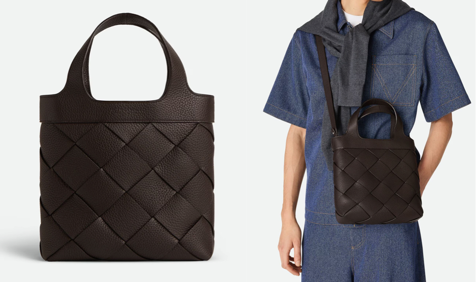 BOTTEGA VENETA（ボッテガ・ヴェネタ）ダークブラウンのミニトートバッグ
