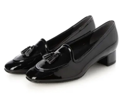 tsumori chisato WALK（ツモリチサト ウォーク）ブラックのタッセルローファーパンプス