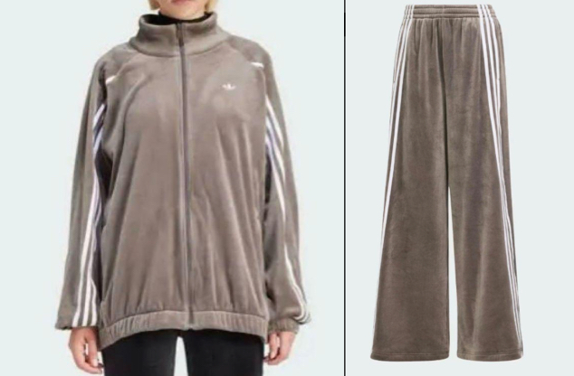 adidasグレーのトラックジャケット