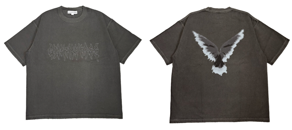 GinRhymes（ジンライムス）チャコールグレーのロゴTシャツ