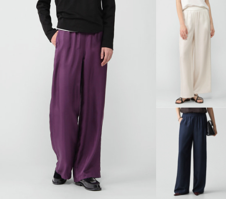 Theoryパープルのパンツ