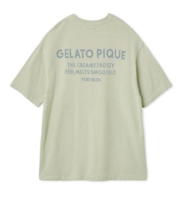 GELATO PIQUE（ジェラートピケ）グリーン系のバックロゴTシャツ