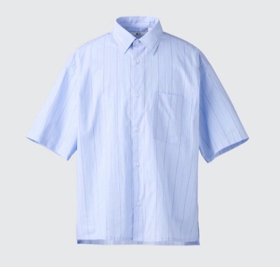 UNIQLO（ユニクロ）ライトブルーのストライプシャツ