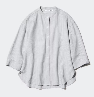 UNIQLO（ユニクロ）グレーのストライプシャツ