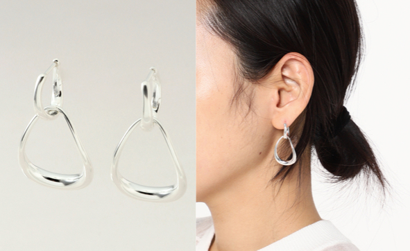 GEORG JENSEN シルバーのフープピアス