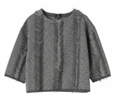 LANVIN COLLECTION（ランバン コレクション）グレーのフリンジトップス
